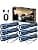BUCASA Rechargeable Flashlights High Lumens 6 Pack (Blue), Rechargeable, Waterproof LED Flashlight with 3 Zoomable Modes