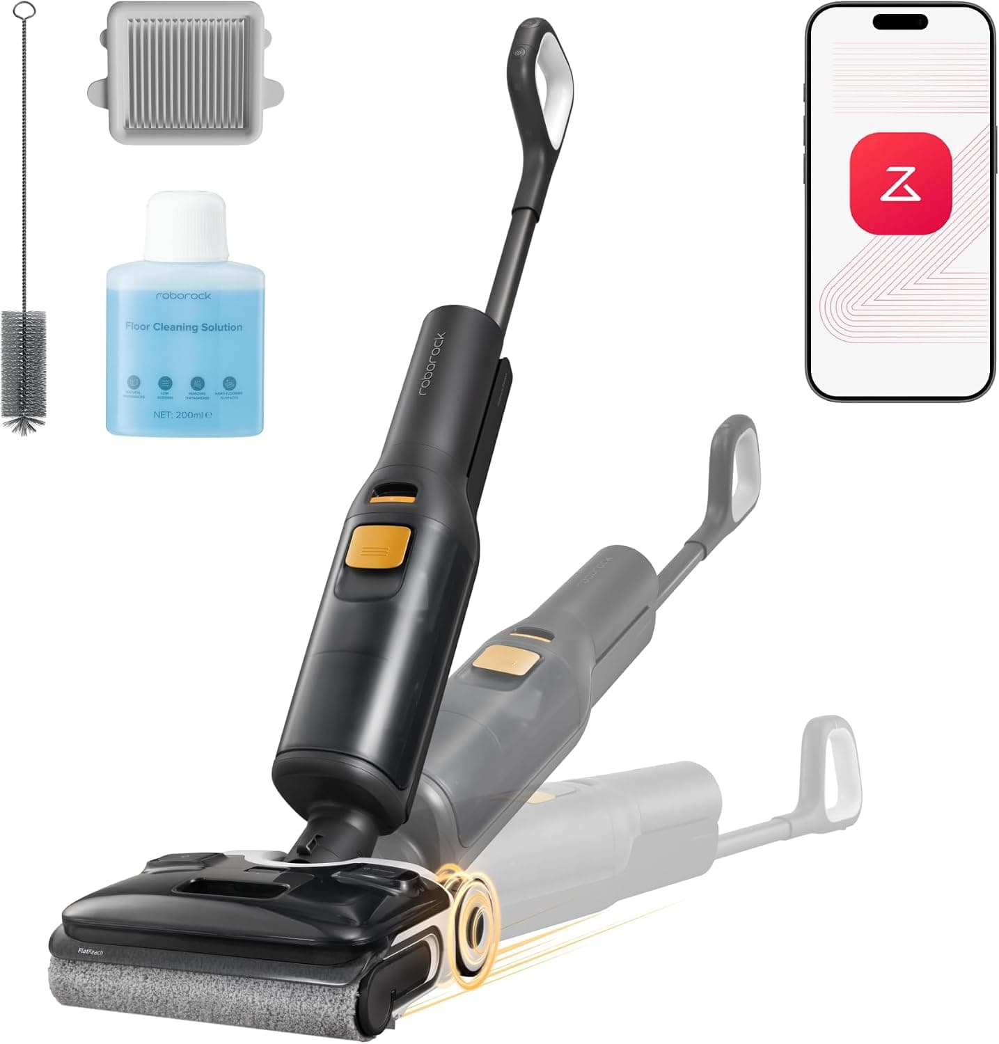 roborock F25 XT Wet Dry Vacuum Cleaner, Cordless Vacuum Mop All in One for Hard Floor, 20000Pa Hardwood Floor Cleaner with Zero Tangle