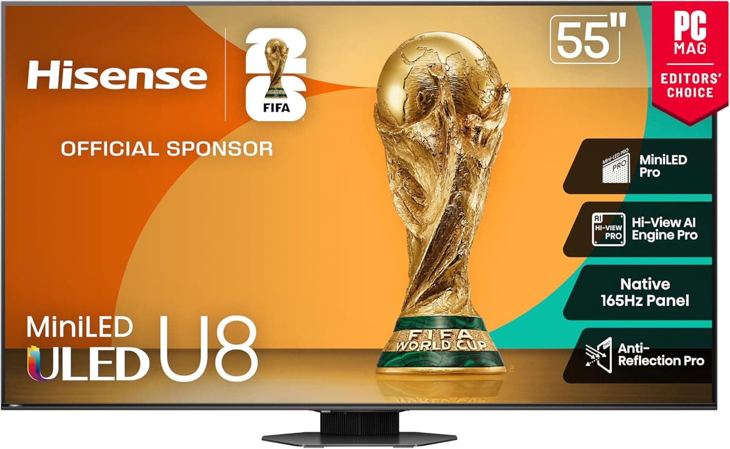 Hisense 55" U8QG Series 165Hz 4K Mini-LED QLED Smart TV (2025) @ Best Buy/Amazon/Walmart