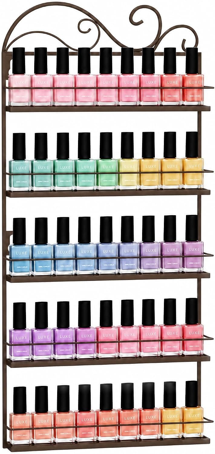 Amazon - ERYTLLY Wall-Mounted Nail Polish Rack -