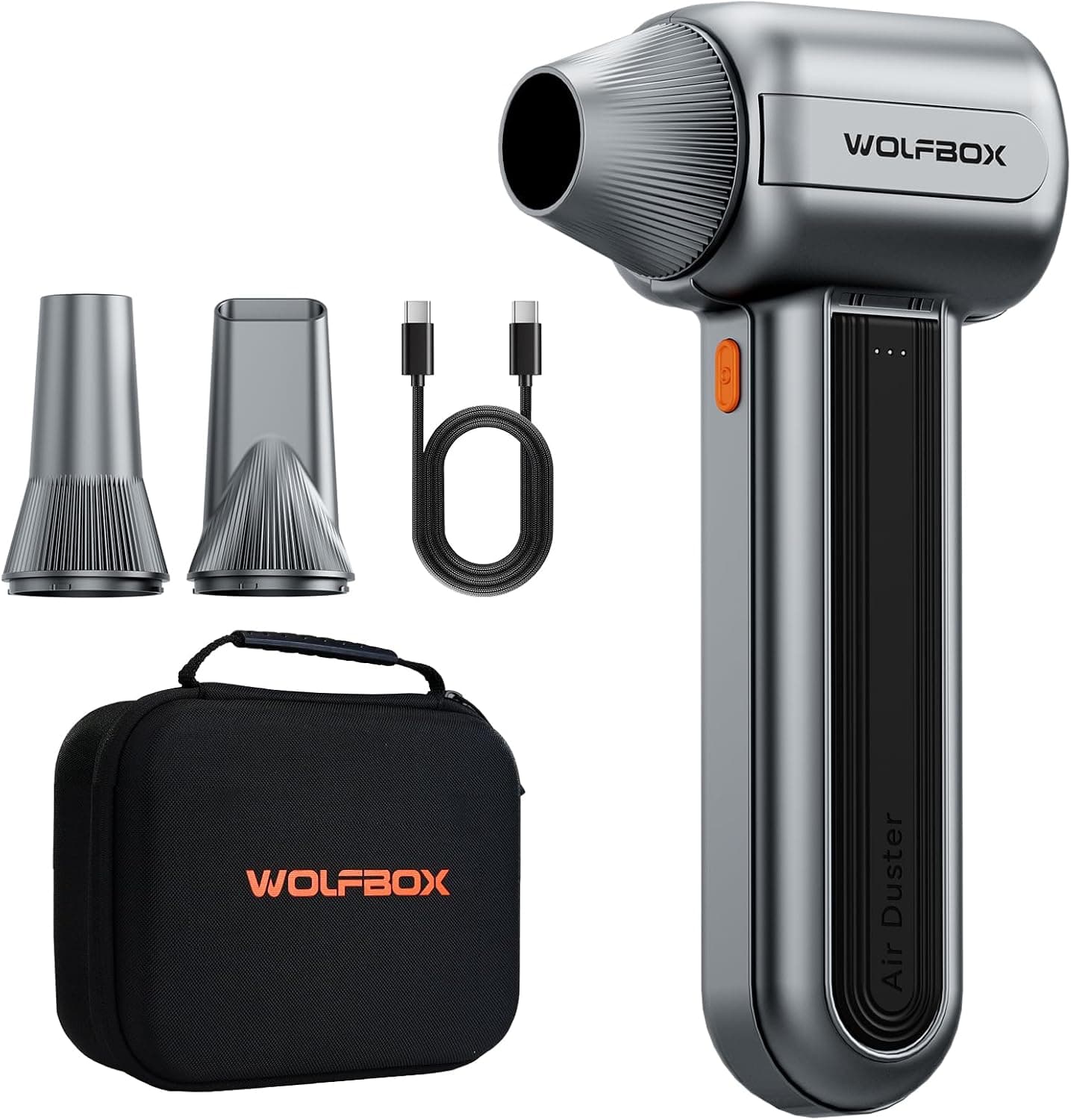WOLFBOX MF200 Compressed Air Duster w/ Removable Battery + Free S/H