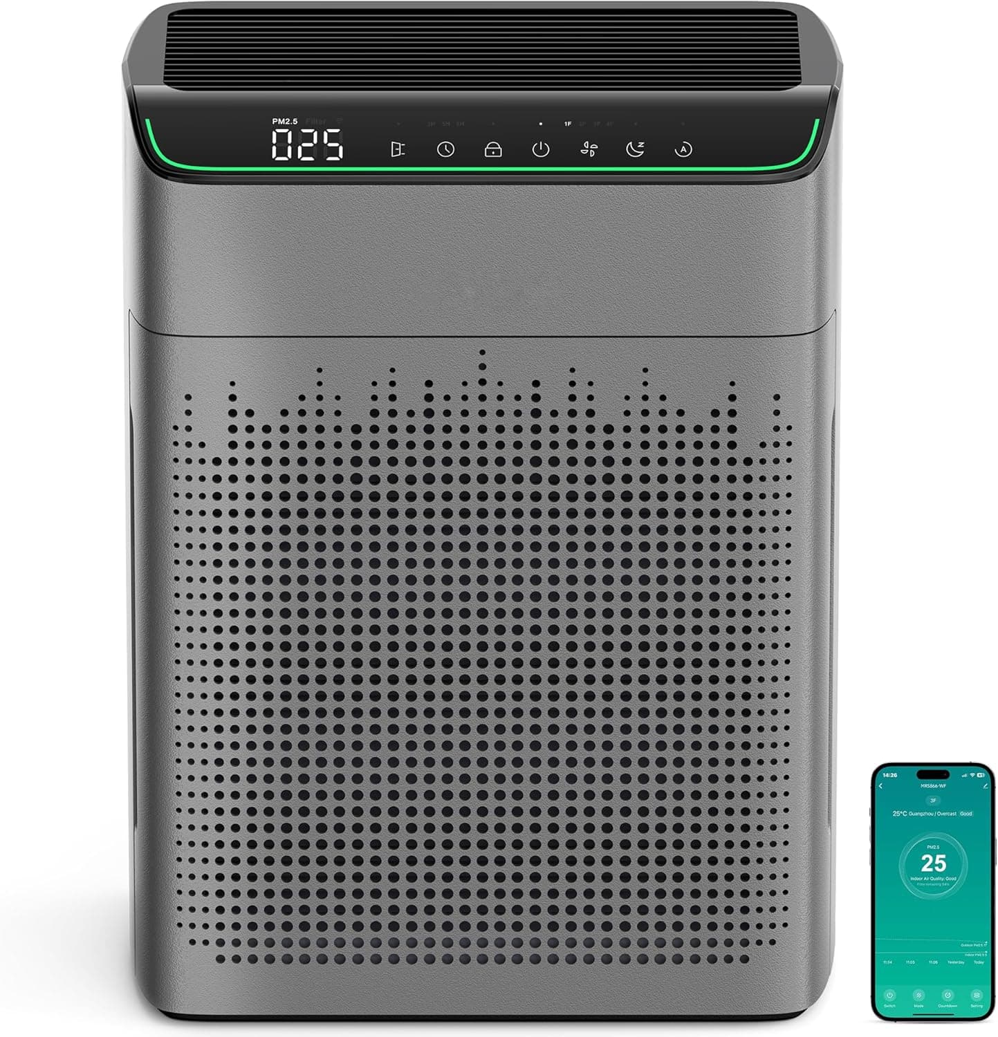 Amazon – MERONTE MR5866 Air Purifier for Rooms up to 1690 Sq. Ft. -
