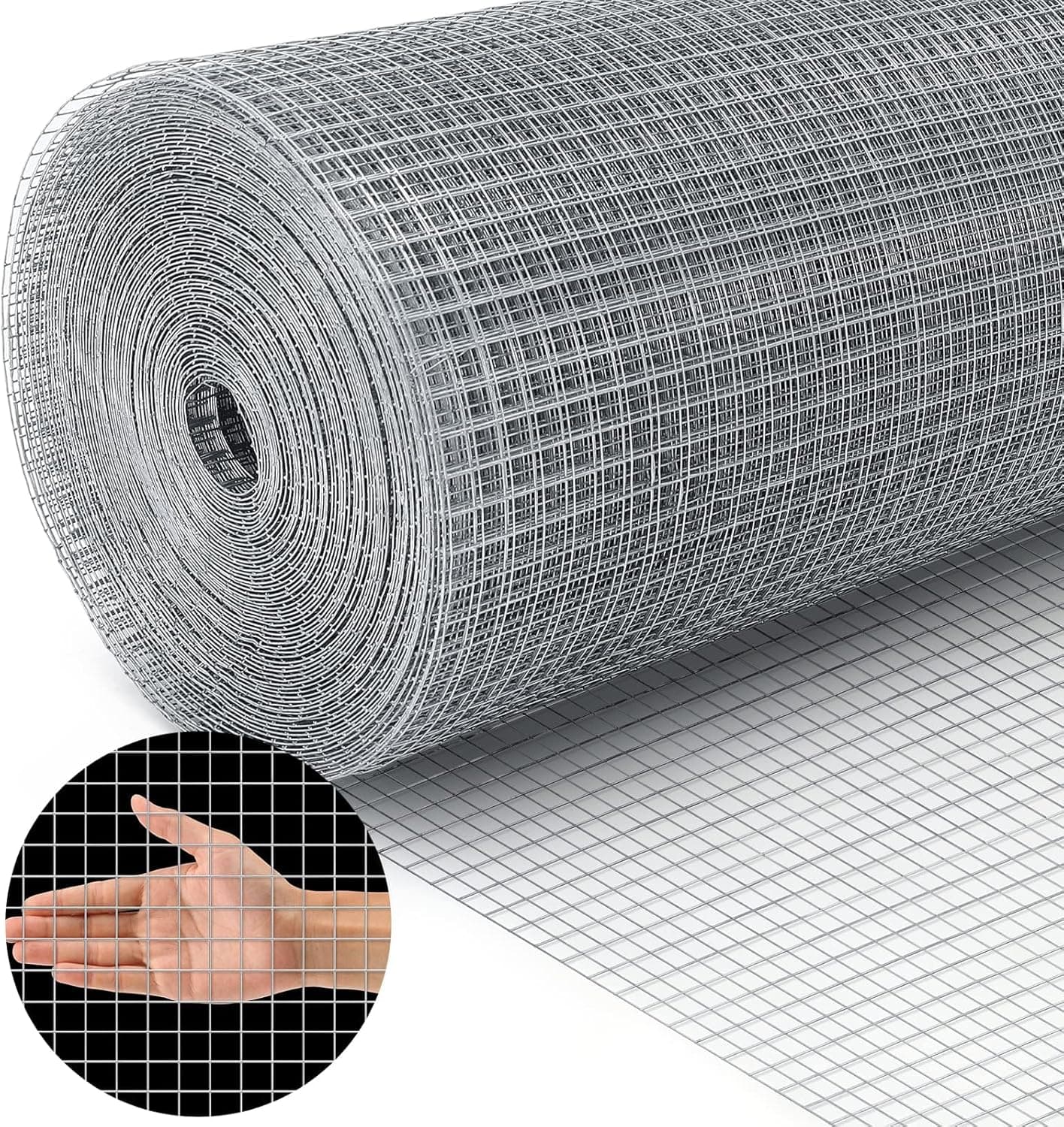 Land guard 19 Gauge, 1/2inch Hardware Cloth 48in × 100ft, Galvanized 19 ga