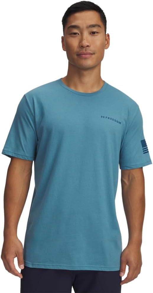 Under Armour Men's Freedom Banner Short Sleeve T Shirt, (466) Boundless Blue / / Wham Blue, XX-Large