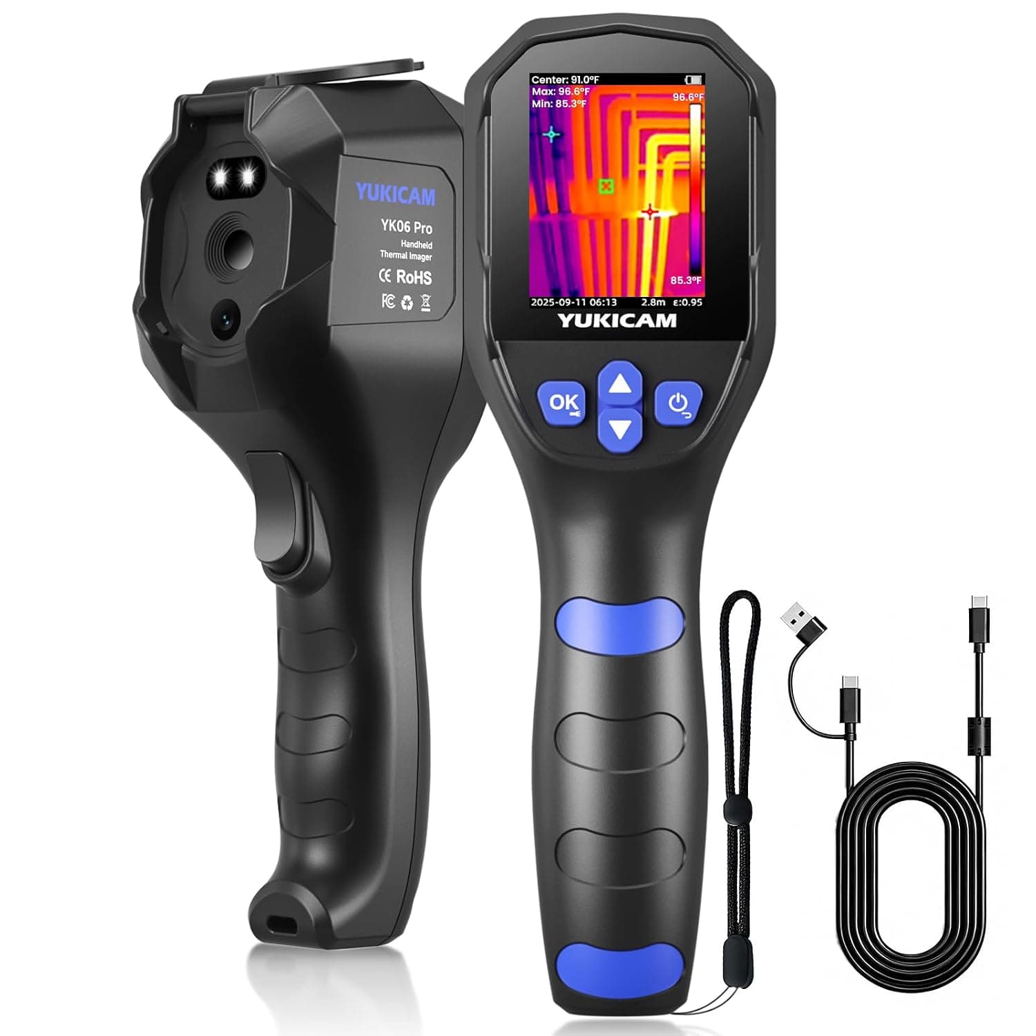 Yukicam Thermal Imaging Camera, Dual-Light Infrared Thermal Camera 240×240 TISR