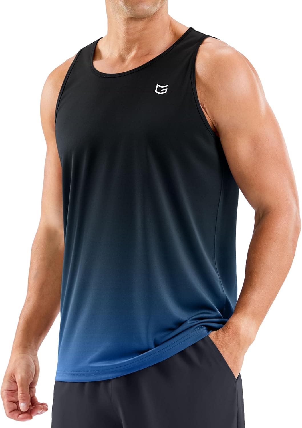 G Gradual Beach Tank Tops for Men UPF50+ Dry Fit Summer Sleeveless Shirts