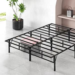 ZINUS SmartBase Compack Mattress Foundation, 14 Inch Metal Bed Frame, No Box Spring Needed, Sturdy Steel Slat Support, King