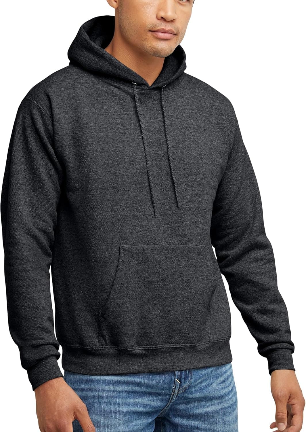Hanes mens Pullover Ecosmart Hooded Sweatshirt Hoody, Charcoal Heather, Large US at Amazon Men’s Clothing store